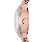Marc Jacobs Amy White Dial Rose Gold Steel Strap Watch for Women - MBM8613