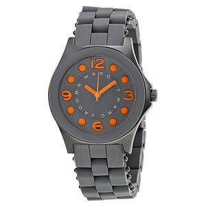 Marc Jacobs Pelly Grey Dial Grey Silicone Strap Watch for Women - MBM2589