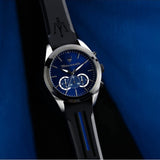 Maserati Traguardo Chronograph Blue Dial Black Silicone Strap Watch For Men - R8871612044