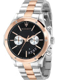 Maserati R8873627004 Circuito Chronograph Men's Watch – Black Dial & Two-Tone Steel Strap