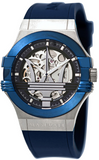 Maserati R8821108028 Potenza Skeleton Dial Quartz Men's Watch – Blue Silicone Strap