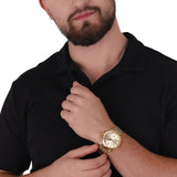 Maserati Epoca Golden Dial Golden Mesh Bracelet Watch For Men - R8853118003