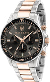 Maserati R8873640002 SFIDA Chronograph Men’s Watch – Black Dial & Two-Tone Steel Strap