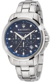 Maserati R8873621002 Successo Chronograph Men's Watch – Blue Dial & Silver Steel Strap