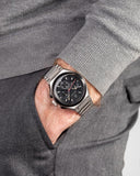 Maserati Triconic Chronograph Black Dial Silver Steel Strap Watch For Men - R8873639002