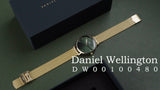 Daniel Wellington DW00100480 Petite Emerald Women's Watch – Green Dial & Gold Mesh Strap