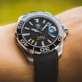 Tag Heuer Aquaracer Black Dial Black Rubber Strap Watch for Men - WAY111A.FT6151