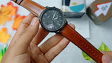 Fossil FS5512 Neutra Chronograph Men’s Watch – Grey Dial & Brown Leather Strap