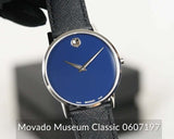 Movado 0607197 Museum Classic Men's Watch – Blue Dial & Black Leather Strap