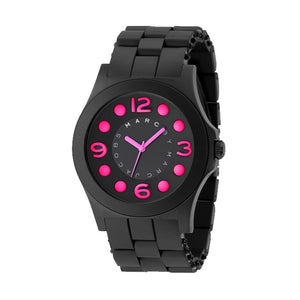 Marc Jacobs Pelly Black Dial Black Silicone Strap Watch for Women - MBM2529