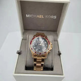 Michael Kors MK6972 Everest Chronograph Quartz Women's Watch – Black Dial & Rose Gold Steel Strap