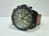 Fossil FS5856 Bronson Chronograph Men’s Watch – Black Dial with Brown Leather Strap