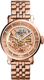 Fossil ME3065 Boyfriend Automatic Skeleton Women’s Watch – Rose Gold Dial & Rose Gold Steel Strap