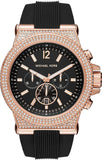 Michael Kors MK8557 Dylan Chronograph Women's Watch – Black Dial & Black Rubber Strap