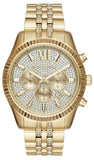 Michael Kors MK8579 Lexington Chronograph Quartz Men's Watch – Gold Dial & Gold Steel Strap