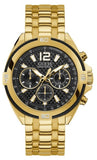 Guess W1258G2 Surge Chronograph Men's Watch – Black Dial & Gold Steel Bracelet