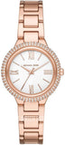 Michael Kors MK4460 Taryn Quartz Women's Watch – White Dial & Rose Gold Steel Strap