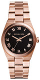 Michael Kors MK5937 Channing Quartz Women's Watch – Black Dial & Rose Gold Steel Bracelet