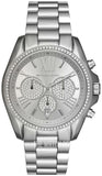 Michael Kors MK6537 Bradshaw Chronograph Women's Watch – Silver Dial & Silver Steel Strap