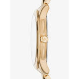 Michael Kors Runway Mercer Mother of Pearl White Dial Two Tone Steel Strap Watch For Women - MK6674