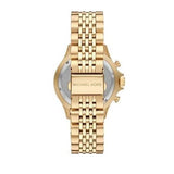 Michael Kors Bayville Chronograph Black Dial Gold Steel Strap Watch For Men - MK8726