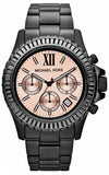 Michael Kors MK5872 Everest Quartz Women's Watch – Rose Gold Dial & Black Steel Bracelet