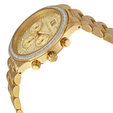 Michael Kors Brinkley Diamonds Gold Dial Gold Steel Strap Watch for Women - MK6187