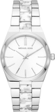 Michael Kors MK6649 Channing Quartz Women's Watch – White Dial & Two-Tone Steel Bracelet