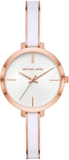 Michael Kors MK4342 Jaryn Analog Women's Watch – White Dial & Two-Tone Steel Strap