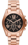 Michael Kors MK5854 Bradshaw Women's Watch – Black Dial & Rose Gold Steel Bracelet