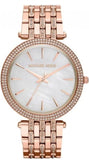 Michael Kors MK3220 Darci Women's Watch – Mother of Pearl Dial & Rose Gold Steel Bracelet