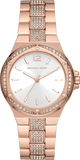 Michael Kors MK7362 Lennox Three-Hand Women's Watch – Silver Dial & Rose Gold Steel Strap