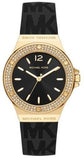 Michael Kors MK7281 Mini Lennox Quartz Women's Watch – Black Dial & Black Silicone Strap