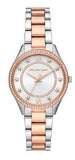 Michael Kors MK4489 Lauryn Quartz Women's Watch – White Dial & Two-Tone Steel Strap