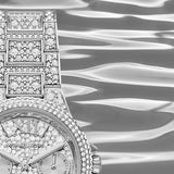 Michael Kors Camille Multifunction Crystals Silver Dial Silver Steel Strap Watch For Women - MK6996