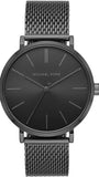 Michael Kors MK7152 Auden Three-Hand Men's Watch – Black Dial & Black Mesh Bracelet