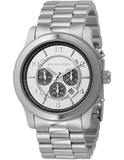 Michael Kors MK8060 Runway Chronograph Men's Watch – Silver Dial & Silver Steel Bracelet