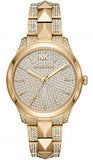 Michael Kors MK6715 Runway Mercer Crystals Women's Watch – Silver Dial & Gold Steel Bracelet