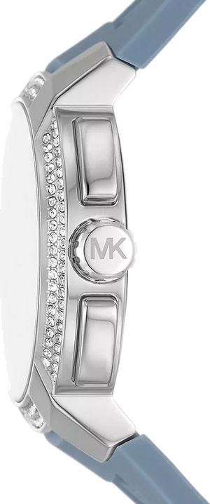 Michael Kors Sidney Chambray Multifunction Blue Dial Blue Silicone Strap Watch For Women - MK7220