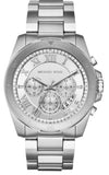 Michael Kors MK8562 Brecken Chronograph Women's Watch – Silver Dial & Silver Steel Strap