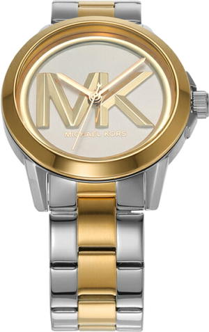 Michael Kors Analog Silver Dial Two Tone Steel Strap Watch For Women - MK7319