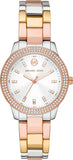 Michael Kors MK4576 Tibby Three-Hand Crystals Quartz Women's Watch – Silver Dial & Two-Tone Steel Strap