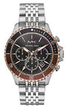 Michael Kors MK8725 Bayville Chronograph Men's Watch – Black Dial & Silver Steel Bracelet