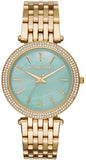 Michael Kors MK3498 Darci Analog Women's Watch – Mother of Pearl Green Dial & Gold Steel Strap