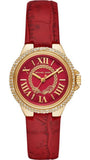 Michael Kors MK4750 Camille Three-Hand Quartz Women's Watch – Red Dial & Red Leather Strap
