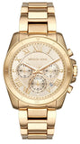 Michael Kors MK6366 Brecken Chronograph Women's Watch – Gold Dial & Gold Steel Strap