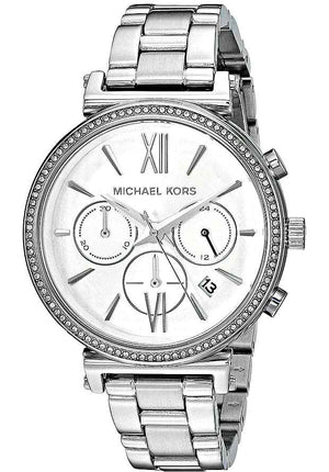 Michael Kors Sofie Quartz Silver Dial Silver Steel Strap Watch For Women - MK6575