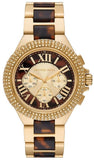 Michael Kors MK7269 Camille Chronograph Women's Watch – Brown Dial & Two-Tone Steel Strap