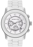 Michael Kors MK8108 Oversized Quartz Men's Watch – White Dial & White Steel Bracelet
