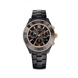 Swarovski Octea Lux Sport Black Dial Black Steel Strap Unisex Watch - 5610472